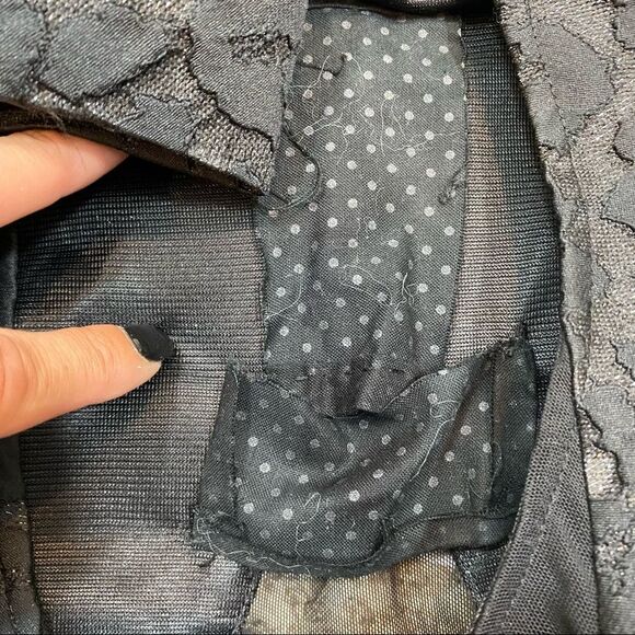 Homemade Black Fit and Flare V Neck and Back Midi Length Party Dress Size 2 - Picture 12 of 16